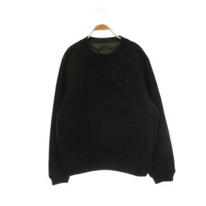 RALPH LAUREN POLO GOLF リバーシブル ダウンプルオーバー ジャケット ロゴ L チャコールグレー ブラック