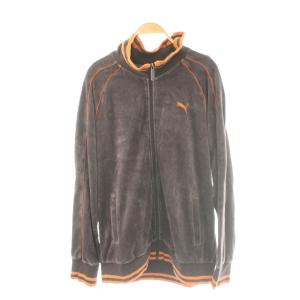 PUMA プーマ-ベロアトラックジャケット パンツ セットアップ O 茶