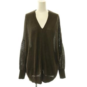 26SS URBAN Vネック プルオーバー ニット カットソー ブラウン 茶 /CX OS