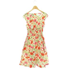 kate spade new york 花柄ワンピース ひざ丈 ノースリーブ 0 オフホワイト マルチカラー /HS OS