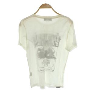 HYSTERIC GLAMOUR ラインストーン Tシャツ カットソー 半袖 ロゴ F 白 ホワイト /SS OS
