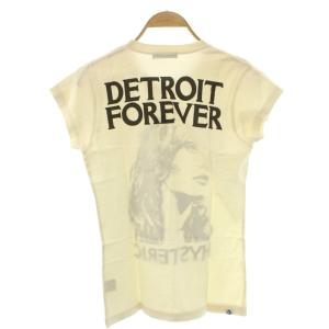 HYSTERIC GLAMOUR ヒスガール 半袖Tシャツ カットソー ロゴ F アイボリー 黒 ブラック /SS OS