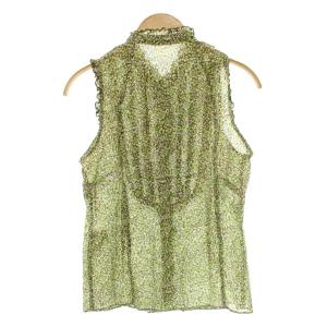 HYSTERIC GLAMOUR 小花柄 ノースリーブブラウス シャツ F マルチカラー 緑 グリーン 黒 ブラック /SS OS