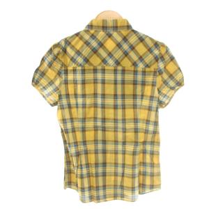 HYSTERIC GLAMOUR タグ付き 半袖 チェックシャツ F マルチカラー 黄色 イエロー 青 ブルー /SS OS