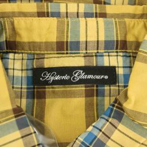 HYSTERIC GLAMOUR タグ付き 半袖 チェックシャツ F マルチカラー 黄色 イエロー 青 ブルー /SS OS