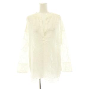 COTTON VOILE DOT HEMLA BLOUSE ブラウス シアー プルオーバー ヘム 長袖