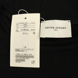 UNITED ARROWS 25SS コクーンスリーブ Tシャツ カットソー 七分袖 F ネイビー /MY OS