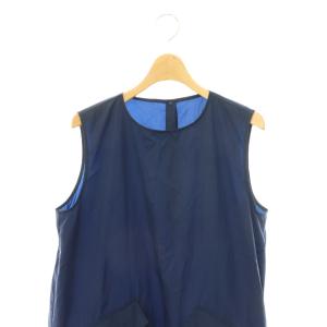 nagonstans Nyワッシャー ポケッタブルドレス ワンピース ロング 38 ネイビー /DF OS