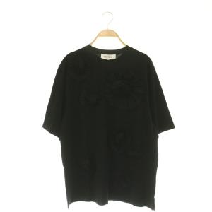 STAPLE天竺 Decorative T-SHIRT Tシャツ カットソー 半袖 38 ブラック /HK