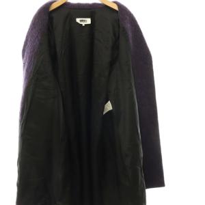 MM6 Maison Margiela アウトラインポケット モヘア混コート 38 パープル