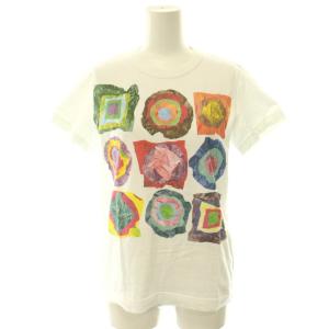 プリント 半袖 Tシャツ カットソー S ホワイト マルチカラー /ES OS