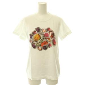 AD2018 ジュエリープリント 半袖 Tシャツ カットソー S ホワイト マルチカラー /ES OS