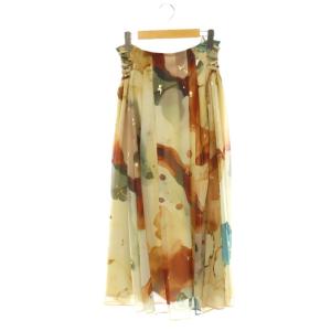 INK ART SKIRT スカート ロング 総柄 フレア S マルチカラー /DO OS