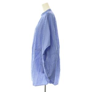 ENFOLD 26SS GLOBE PULLOVER シャツ ストライプ 38 ブルー