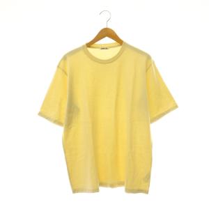 LUSTER PLAITING TEE Tシャツ クルーネック 無地 半袖 4 クリームイエロー  A00P02GT