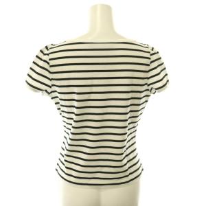 CELFORD 25SS トリムポケットTシャツ ボーダー カットソー 半袖 F ホワイト ブラック /HK OS