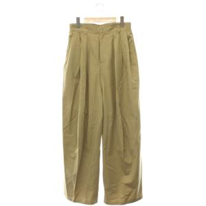 26SS ソフトコットンタックカーブパンツ M ベージュ