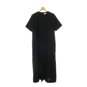 Halfsleeve Tuck Dress ドレス ワンピース タック 半袖 ロング 38 黒 ブラック