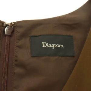 Diagram GRACE CONTINENTAL 24SS タックフレアロングワンピース ノースリーブ Vネック 38 ブラウン /CX OS
