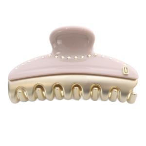 VENDOME M ラインストーンヘアクリップ ゴールド色 ピンクベージュ /SR