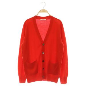 24AW スコットランドカシミヤ Vネックカーディガン ニット F レッド /MY OS