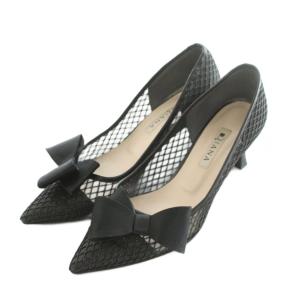 DIANA ダイアナ-24AW メッシュリボンパンプス ポインテッドトゥ 23.5cm