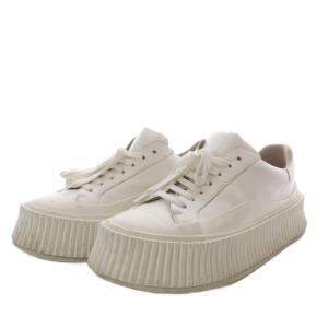 JIL SANDER スニーカー プラットフォーム 厚底 レザー 37 ホワイト /YO18