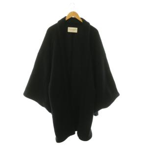 OUTDOOR KIMONO HAORI フリースジャケット 羽織 アウター ロング 黒 ブラック /HS