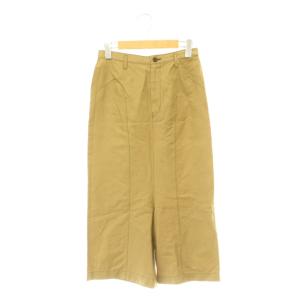TO-P019 AD2014 ワイドパンツ リネン混 S キャメル /HK OS