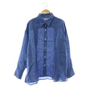 26SS Linen Tent Line シャツ 長袖 前開き ブルー 青 /CX OS