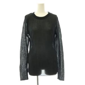 26SS TOTAN Sheer Tシャツ カットソー リブ シアー ブラック 黒 /CX OS