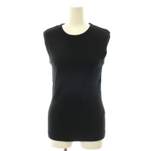 24SS dignity sleeveless プルオーバー カットソー リブ コットン 黒 ブラック