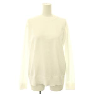 24SS LOREL クルーネックプルオーバー ニット カットソー 長袖 ホワイト /DO OS