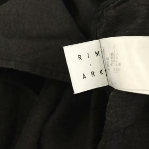 rim.ark ワイドシアーオープンシャツジャケット クロップド リネン混 F ブラック /ES OS