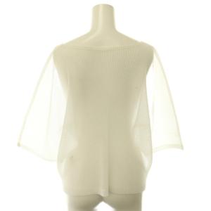 PLEATS PLEASE ISSEY MIYAKE メッシュカットソー 半袖 3 ホワイト /HK OS