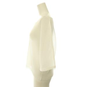 PLEATS PLEASE ISSEY MIYAKE メッシュカットソー 半袖 3 ホワイト /HK OS