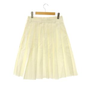 miumiu バックロゴ プリーツスカート 36 ホワイト
