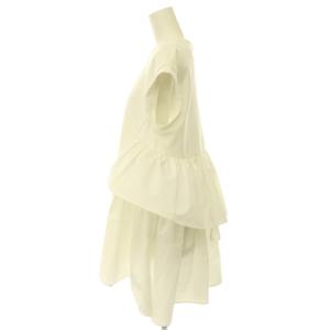 ADORE 24AW ティアードジャージーカットソー 異素材切替 ノースリーブ 38 白 ホワイト /HS OS