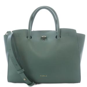 ジェネシM 2WAY トートバッグ ショルダーバッグ レザー グリーン /YO10