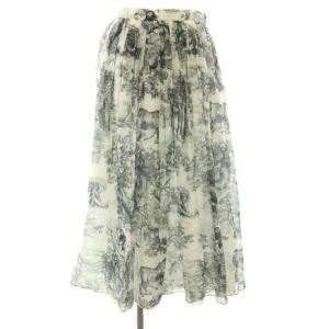 TOILE DE JOUY 総柄 スカート I 40 ホワイト