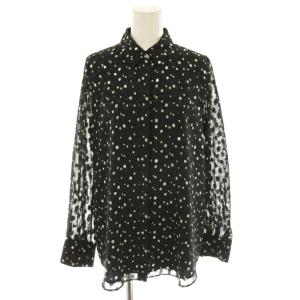 theory luxe SHEER DOT JQ MELIA MIDIE ドット ブラウス スカート セットアップ 上下 長袖