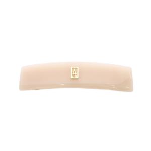バレッタ (8 cm) ロゴ ピンクベージュ /SR