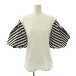 パフスリーブ Tシャツ PUFF SLEEVE TEE カットソー 38 白 ホワイト 黒 ブラック /SS