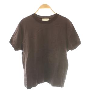 × Ron Herman コットンポンチ ニットカラー Tシャツ カットソー 半袖 ワンカラー 38 茶