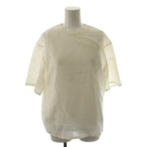 26SS トリ ミドリ TORI MIDORI TOP シアーコンビネーションTブラウス 五分袖 38