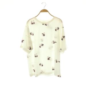 gelato pique パンダ柄Tシャツ 半袖 ショートパンツ セットアップ ルームウェア F ホワイト /HK OS
