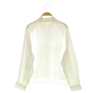 GALERIE VIE 25SS 70コットン ラグランスリーブ ワイドシャツ ブラウス シアー 長袖 F 白 ホワイト /HS