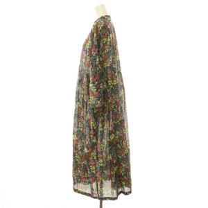 JOURNAL STANDARD LUXE 花柄ワンピース ロング 長袖 コットン ブラック マルチカラー /DO OS