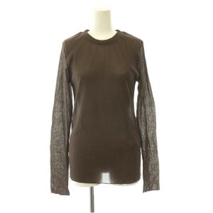 25AW TOTAN Sheer Tシャツ カットソー 長袖 シアー F ブラウン /ES OS