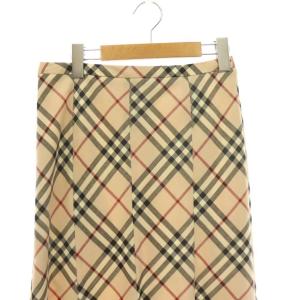 BURBERRY LONDON ノバチェック ロングスカート フレア 38 ベージュ /HK OS